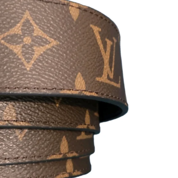 Louis Vuitton Reversible Brown/ Black (Unisex)Monogram LV Logo Belt Sz 120/48 - Picture 5 of 10